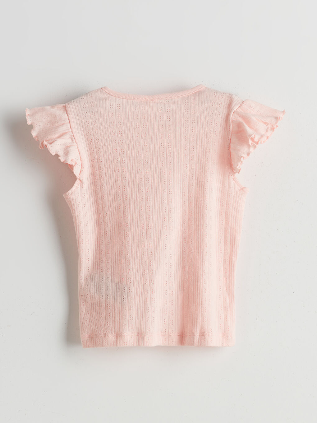 Pembe Pamuklu Basic Kız Bebek Pijama Üst-1