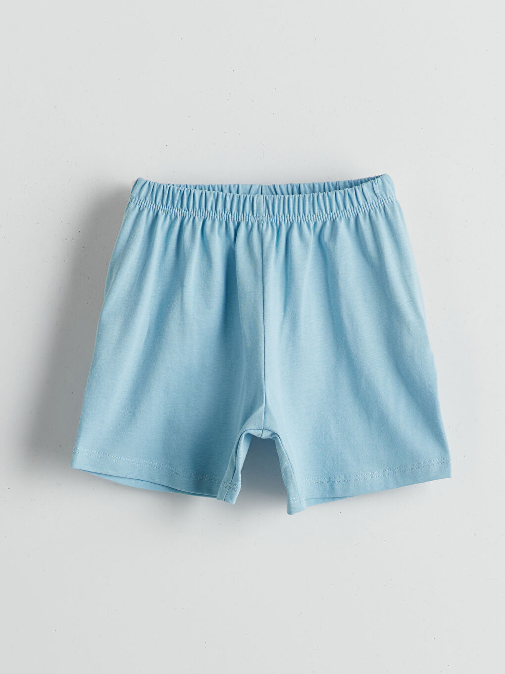 Mavi Beli Lastikli Erkek Bebek Şort