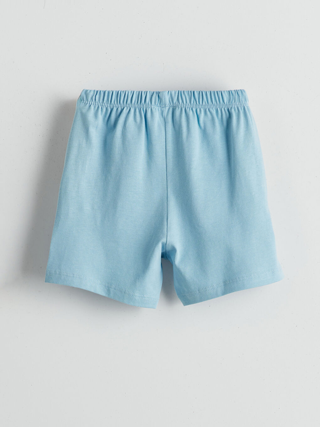 Mavi Beli Lastikli Erkek Bebek Şort-1