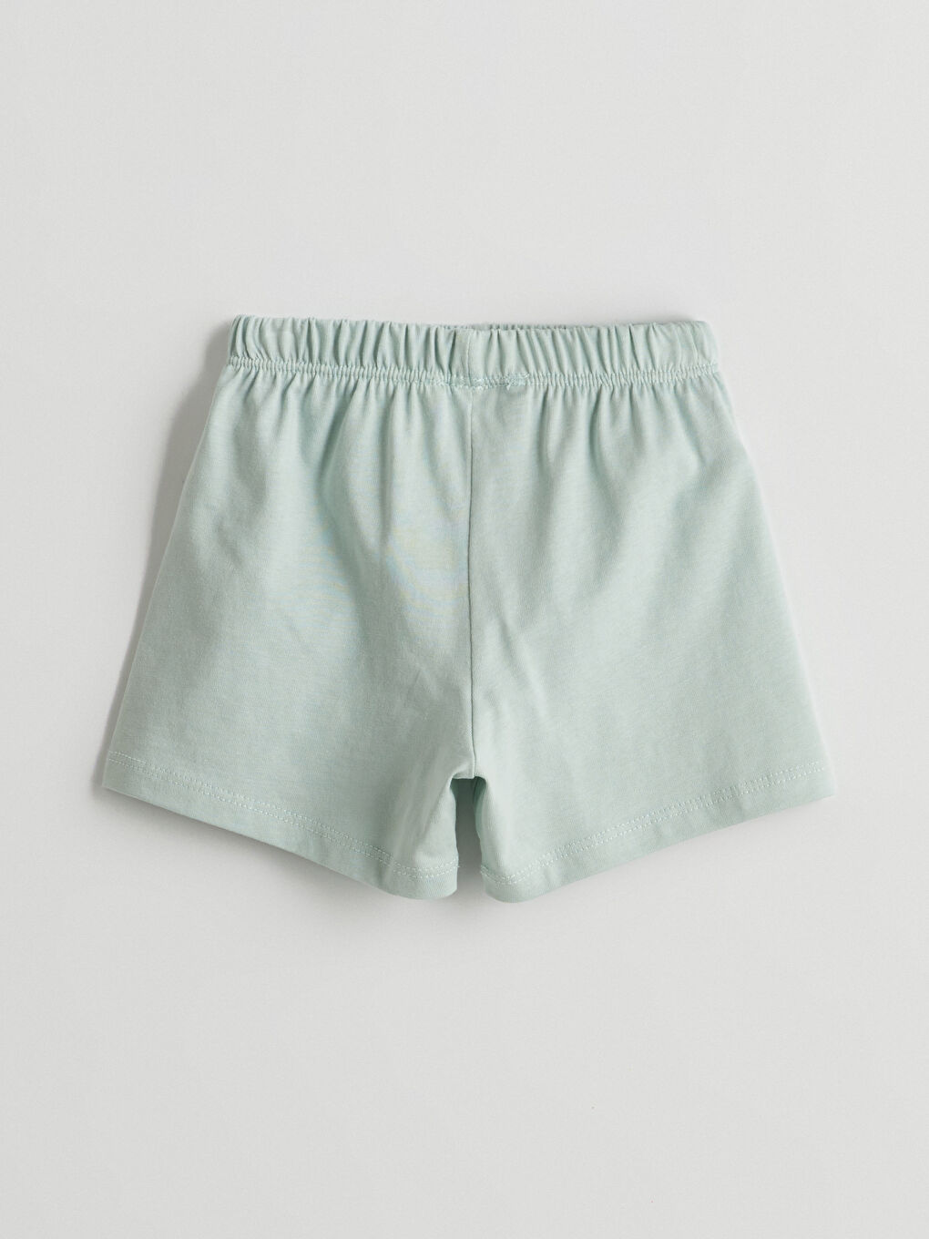 Mavi Beli Lastikli Erkek Bebek Şort-1