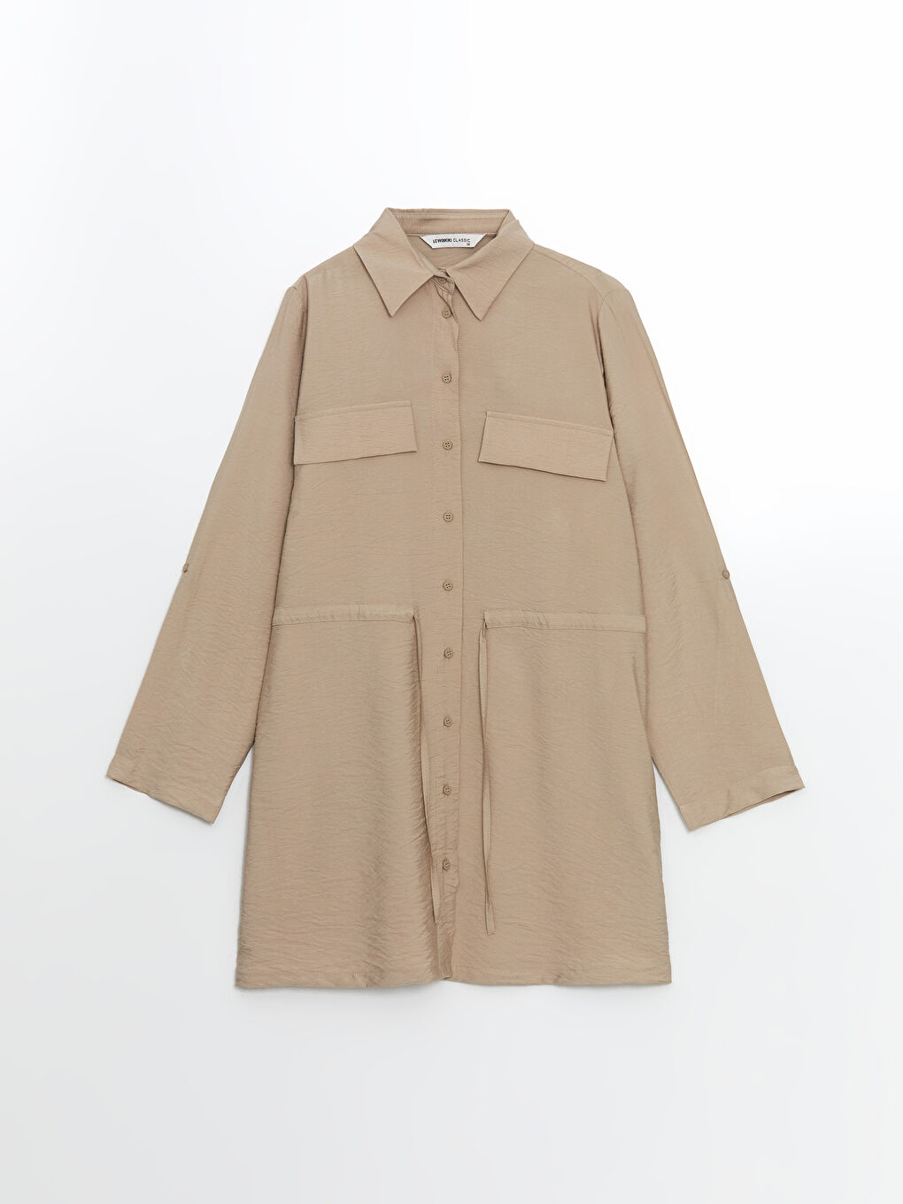 Bej Kadın Gömlek Tunik-4