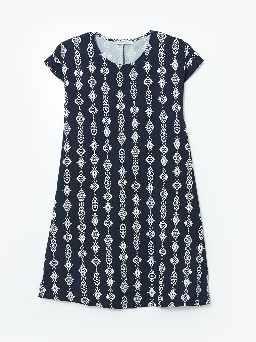 LCW Grace Crew Neck Patterned Women's Dress -S5GE13Z8-LRA