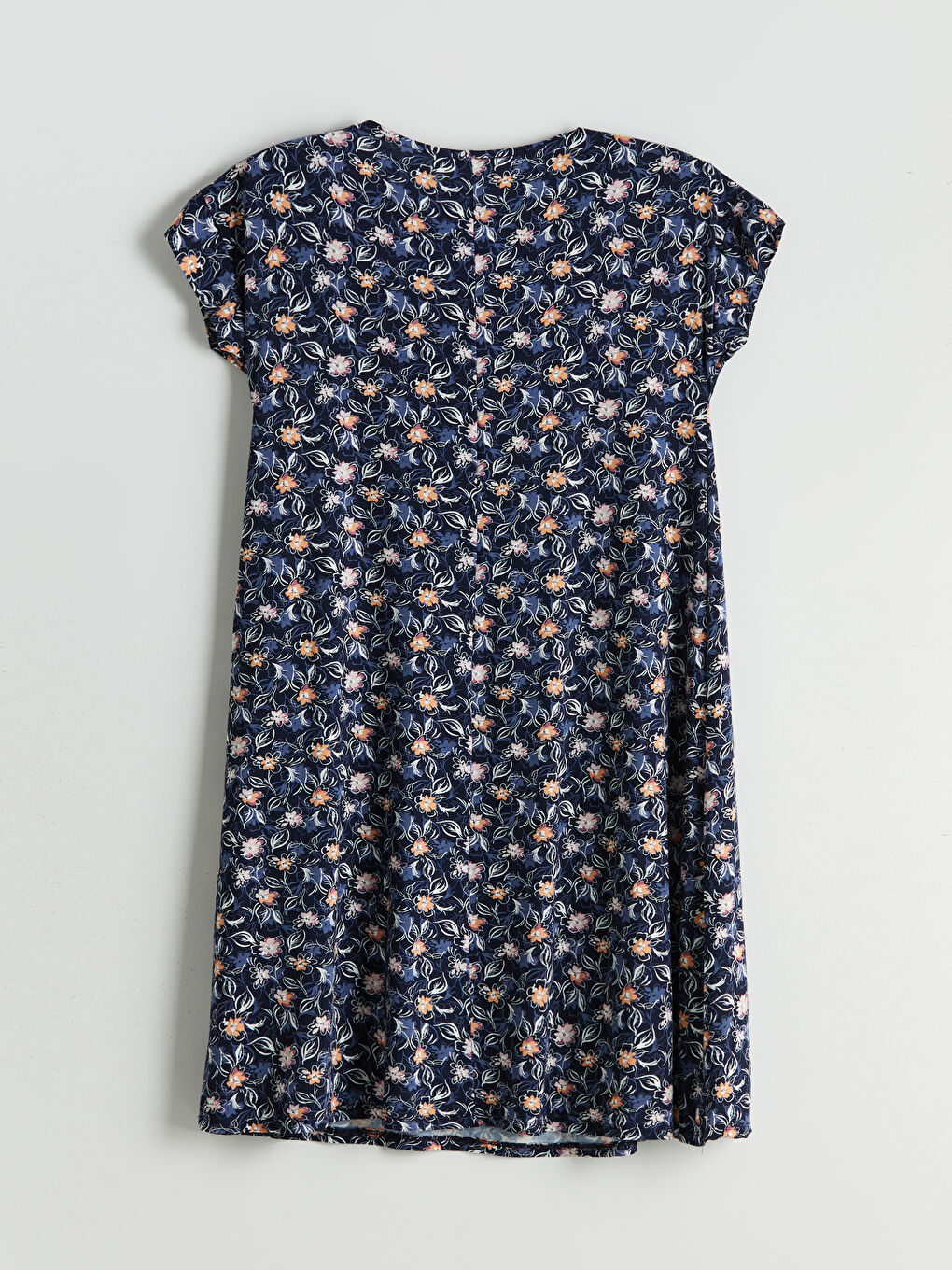 LCW Grace Crew Neck Floral Women's Dress -S5GE13Z8-LSY