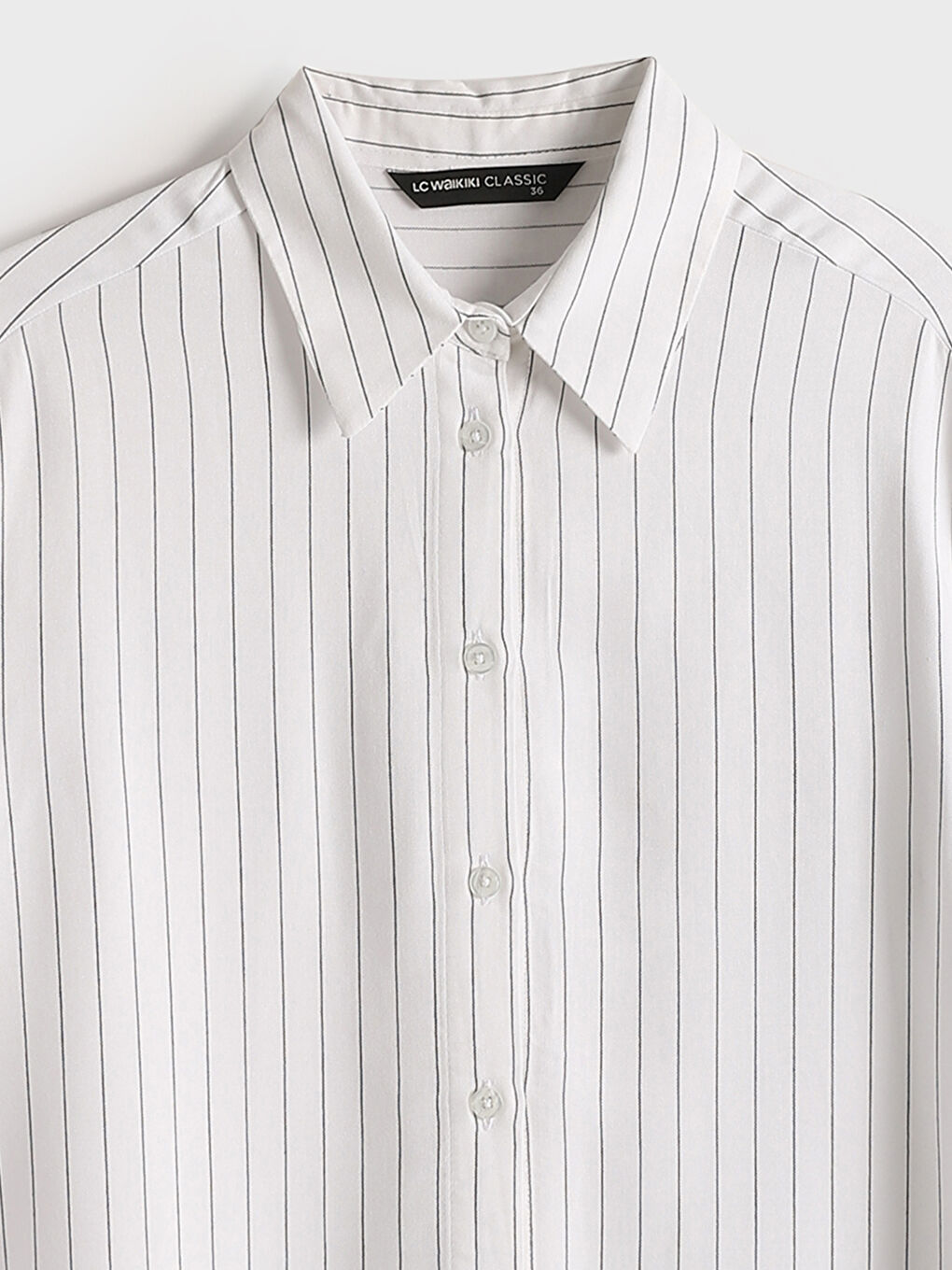 Chemise en Popeline Rayée pour Femmes-2
