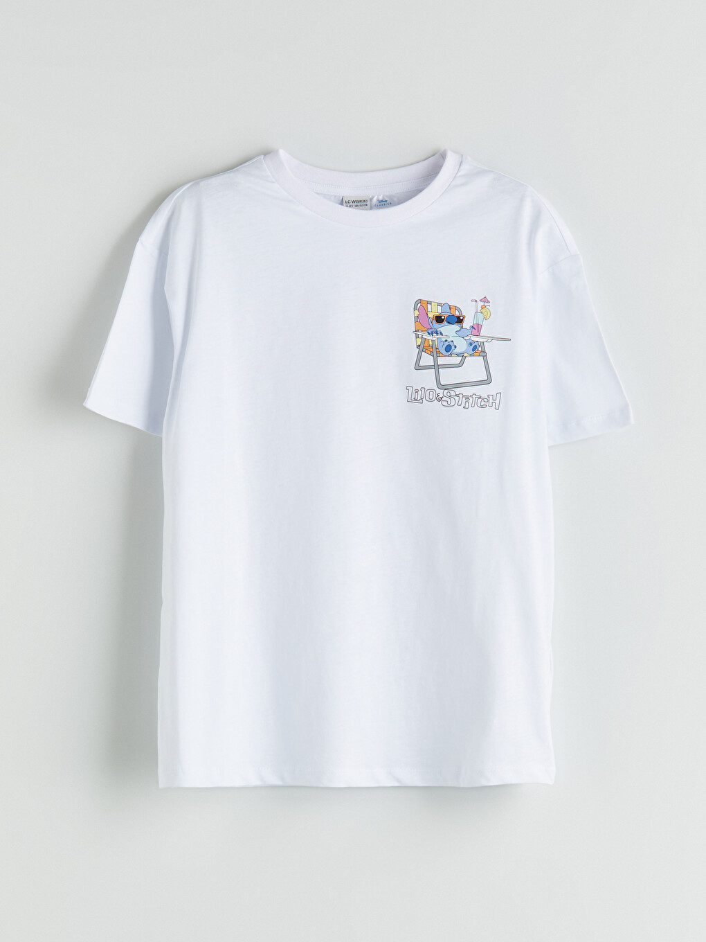 قميص كول مدور مطبوع بنات ليلو وستيتش