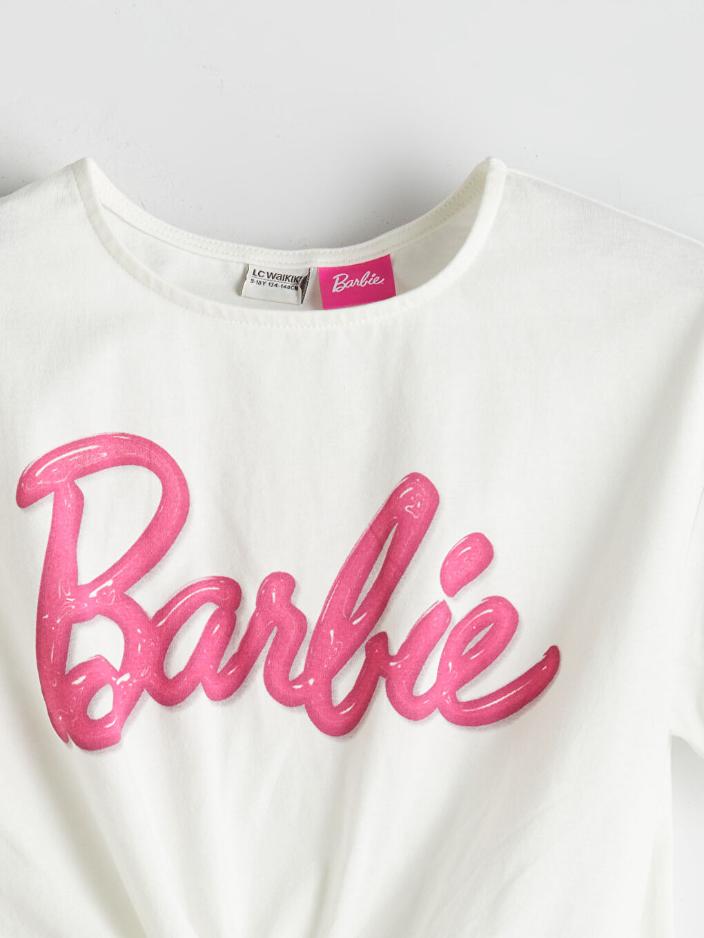 LCW Kids Crew Neck Barbie Printed Girls' T-Shirt -S5GE43Z4-R9J