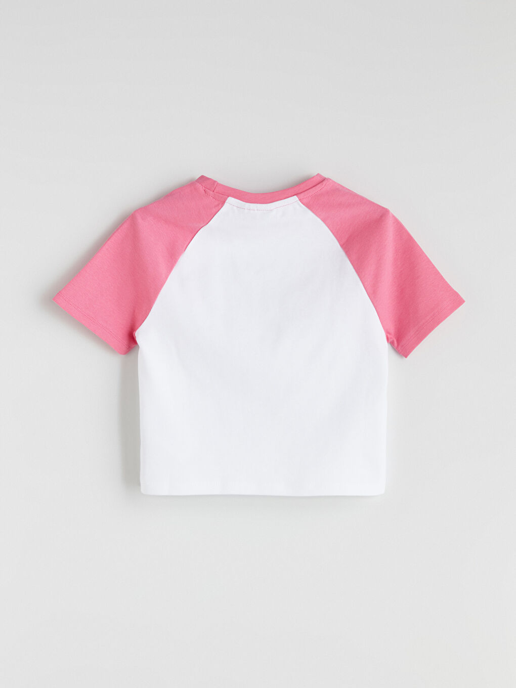 Beyaz Bisiklet Yaka Barbie Baskılı Kız Çocuk Tişört-2