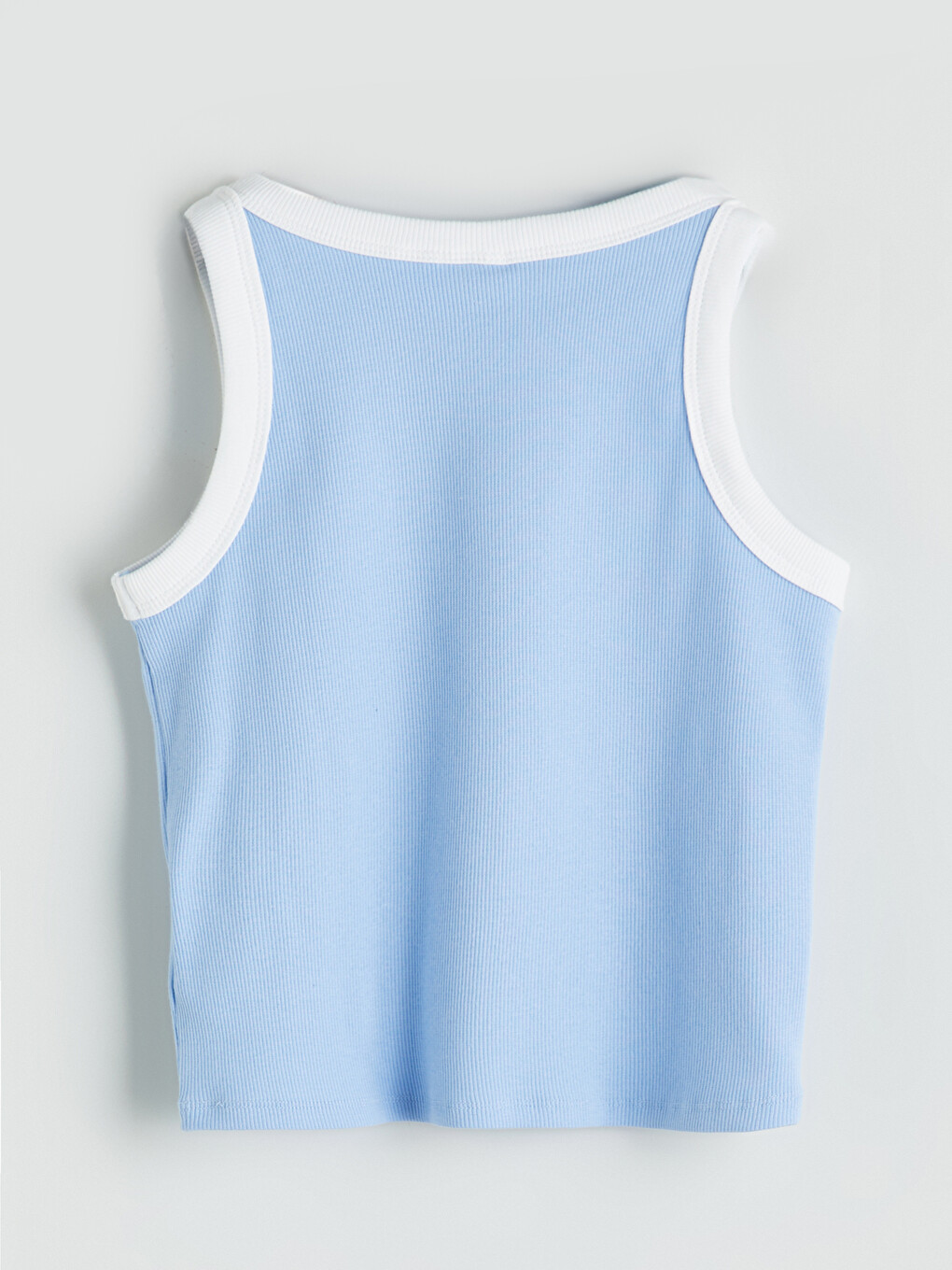 Crew Neck Stitch Printed Girls' Tank Top-3