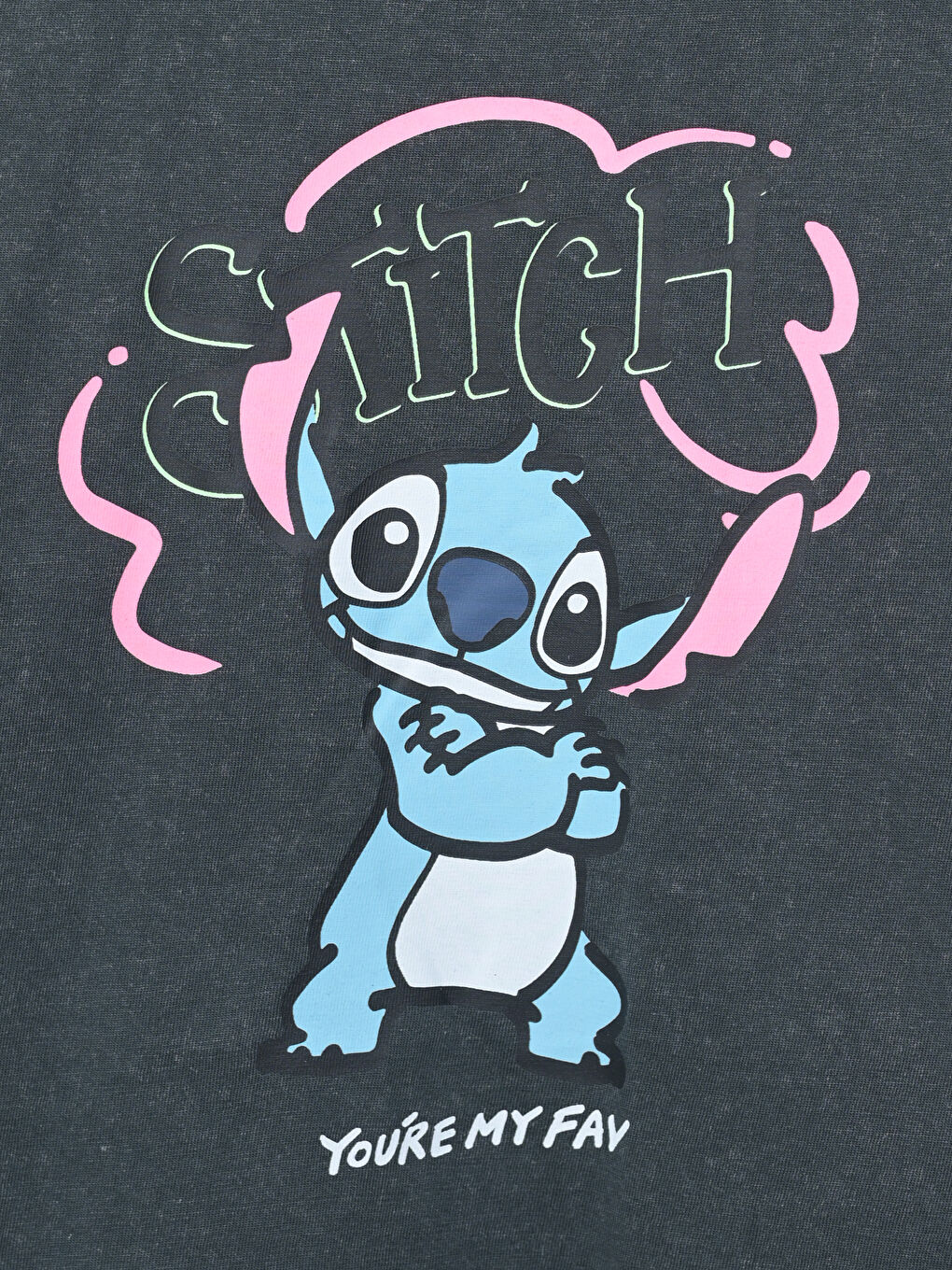 Crew Neck Stitch Printed Girls' T-Shirt -S5GE53Z4-502