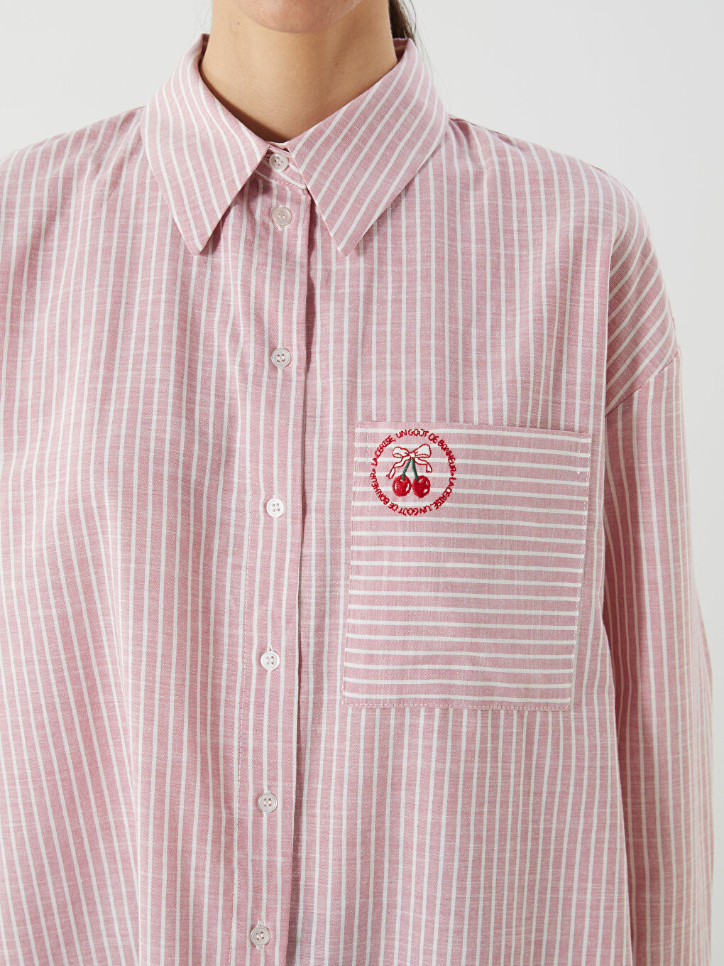 LCW Modest Woman PINK Shirt Tunic -S5GE83Z8-LHF