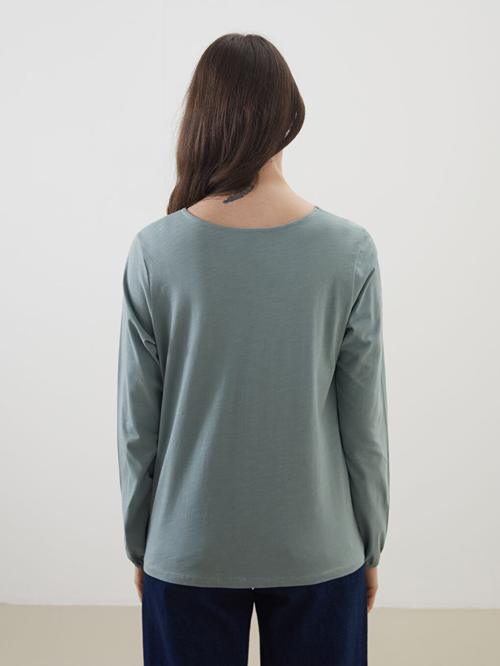 Tie Neck Patterned Women's Blouse -S5GE91Z8-DNS