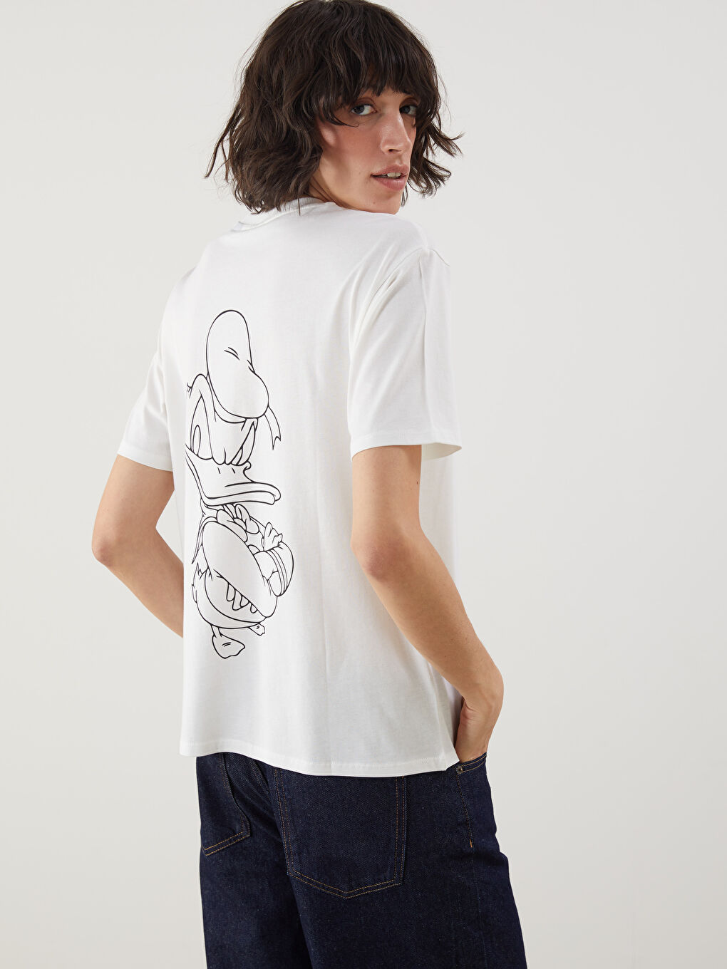 Woman ECRU T-Shirt -S5GE96Z8-R9J