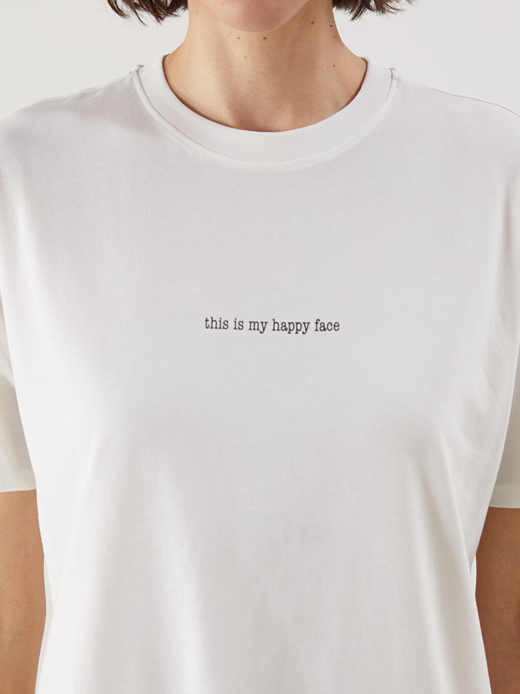 Woman ECRU T-Shirt -S5GE96Z8-R9J