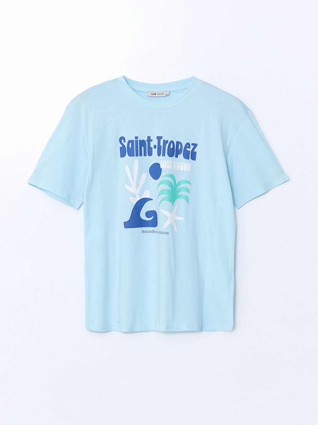 Crew Neck Printed Oversize Women's T-Shirt -S5GF00Z8-KXU