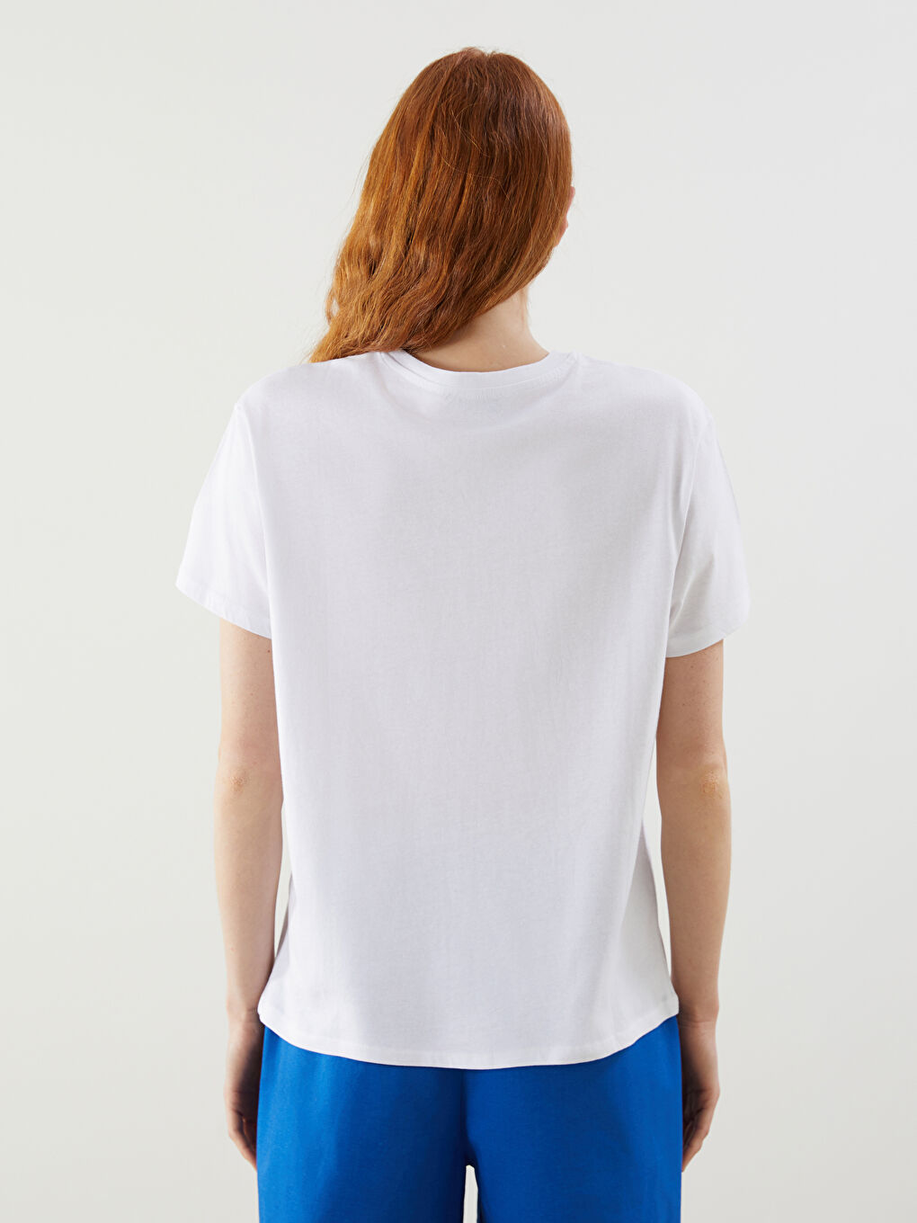 Crew Neck Printed Women's T-Shirt -S5GF02Z8-Q6K