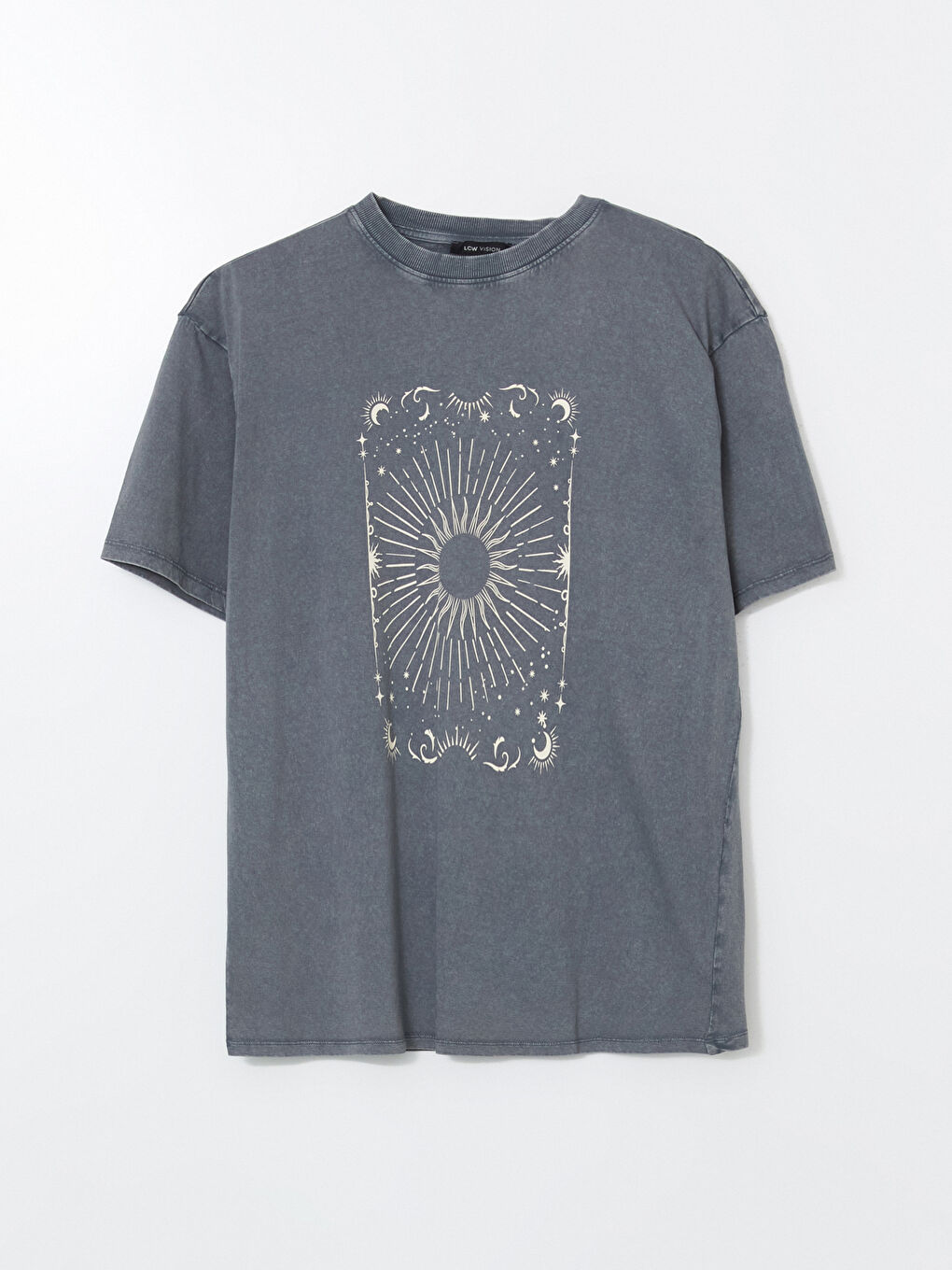 Crew Neck Printed Oversize Women's T-Shirt -S5GF16Z8-DC4