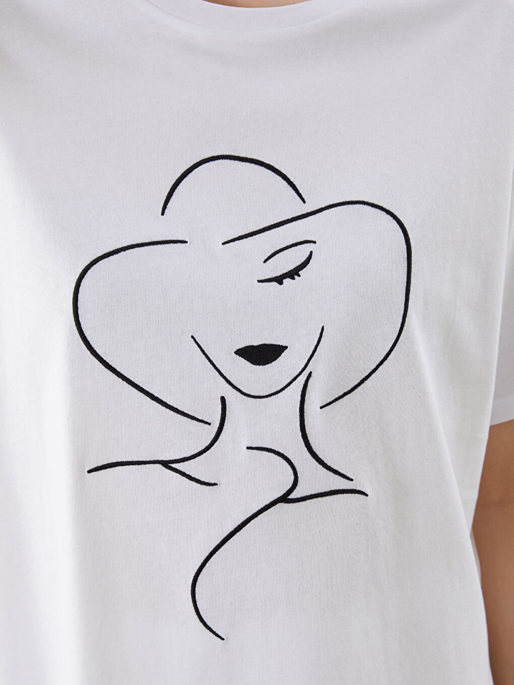 Crew Neck Printed Women's T-Shirt -S5GF35Z8-Q6K