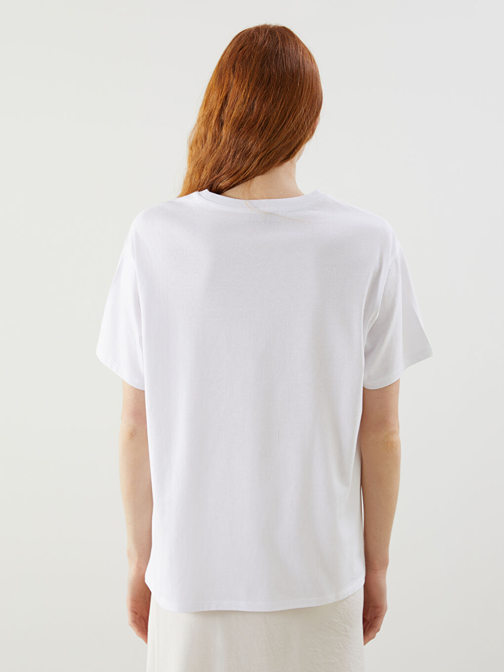 Crew Neck Printed Women's T-Shirt -S5GF35Z8-Q6K