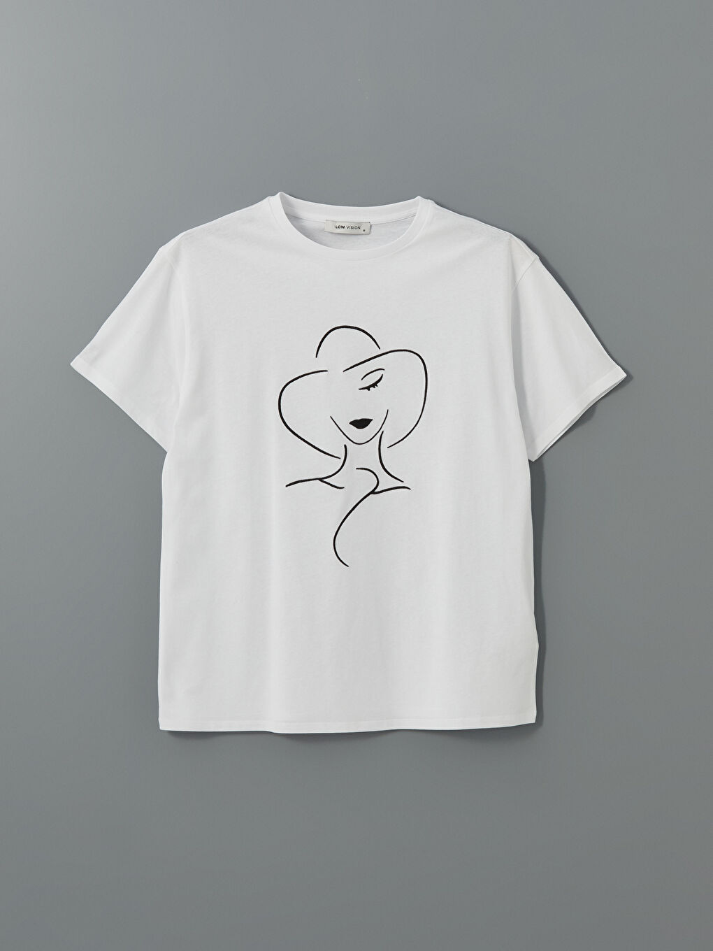 Crew Neck Printed Women's T-Shirt -S5GF35Z8-Q6K