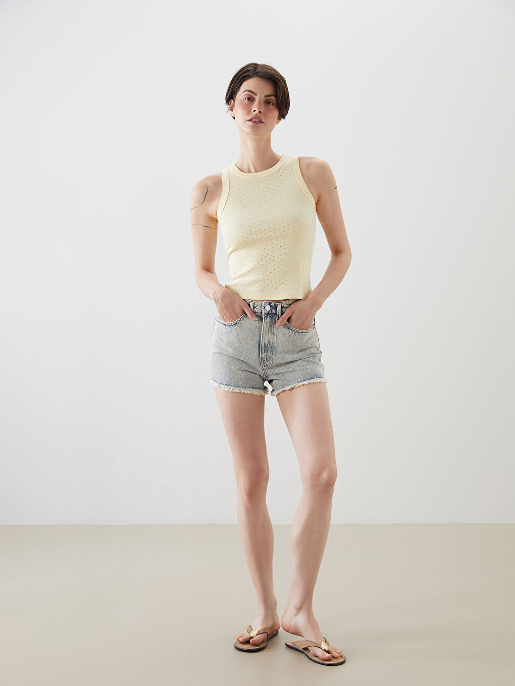 LCW Jeans Šorts od teksasa za žene, regularnog kroja -S5GF99Z8-311