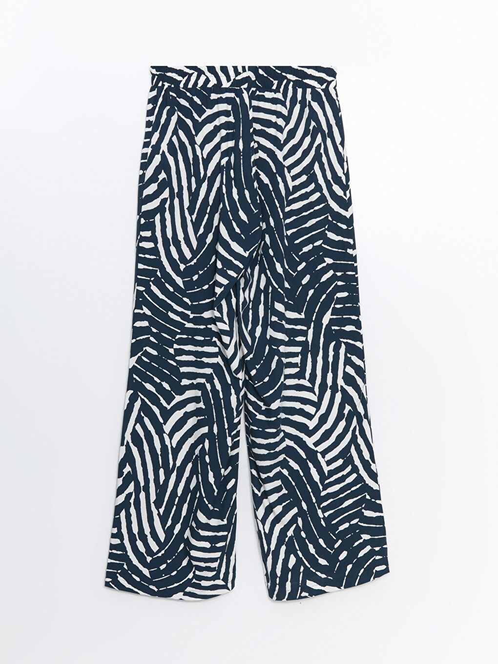 LC Waikiki Pantalone sa elastičnim strukom, uzorkom i širokim nogavicama za žene -S5GG29Z8-LSJ