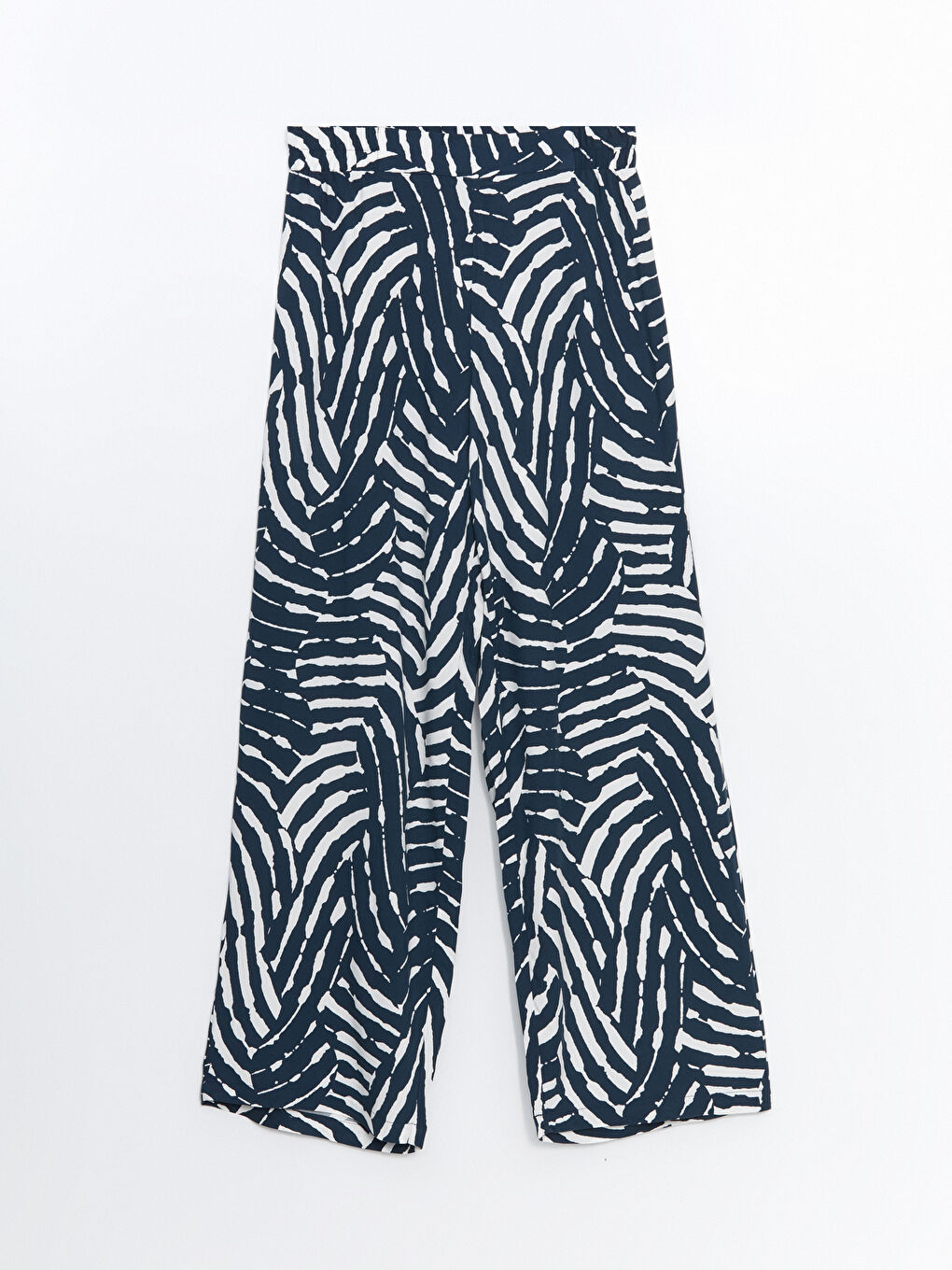 LC Waikiki Pantalone sa elastičnim strukom, uzorkom i širokim nogavicama za žene -S5GG29Z8-LSJ