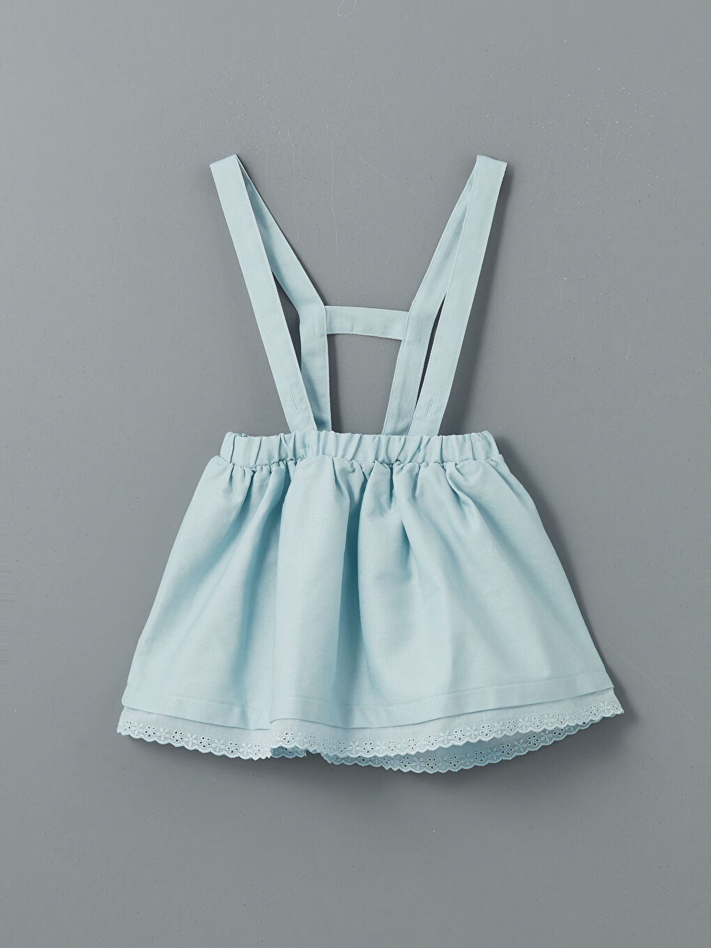 Mavi Stitch Baskılı Kız Çocuk Jean Etek