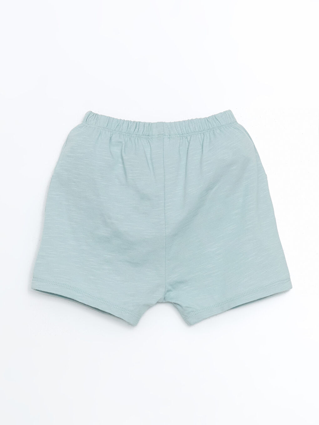 Mavi Beli Lastikli Basic Erkek Bebek Şort-1