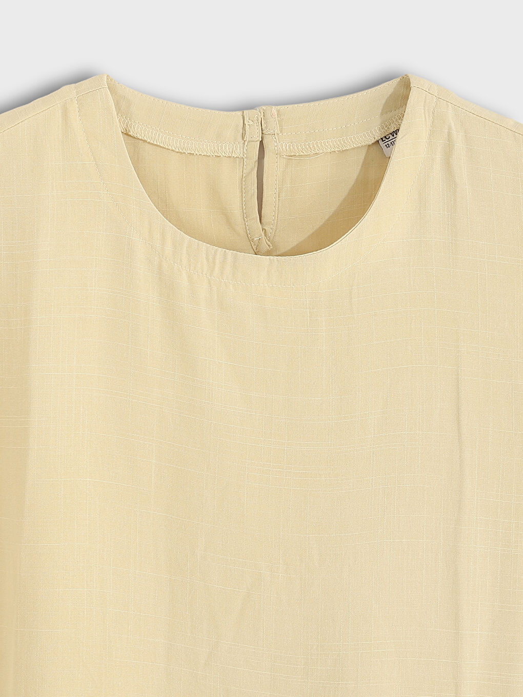 بلوزة سادة بياقة دائرية للبنات-3