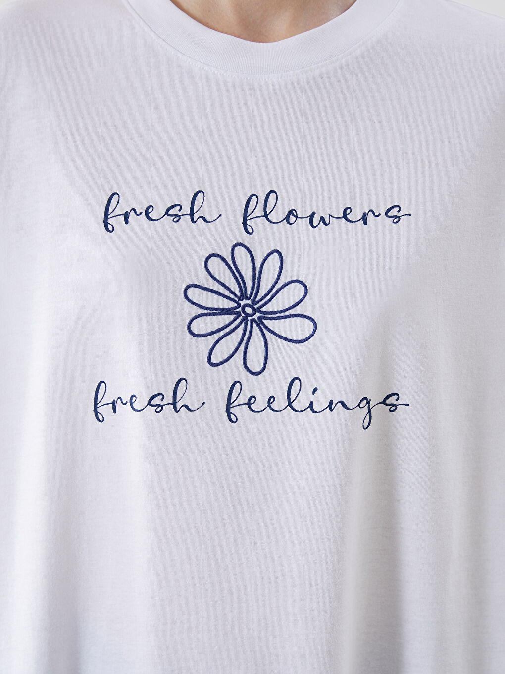 T-shirt Oversize Imprimé à Col Rond pour Femmes-2