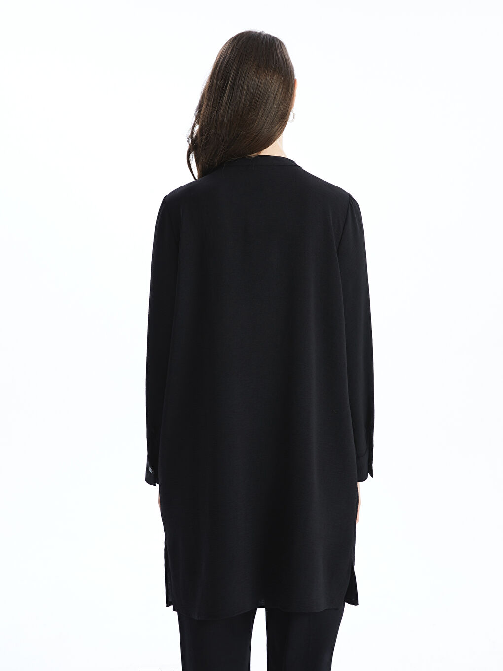LCW Grace Grandad Collar Women's Shirt Tunic -S5GG84Z8-CVL