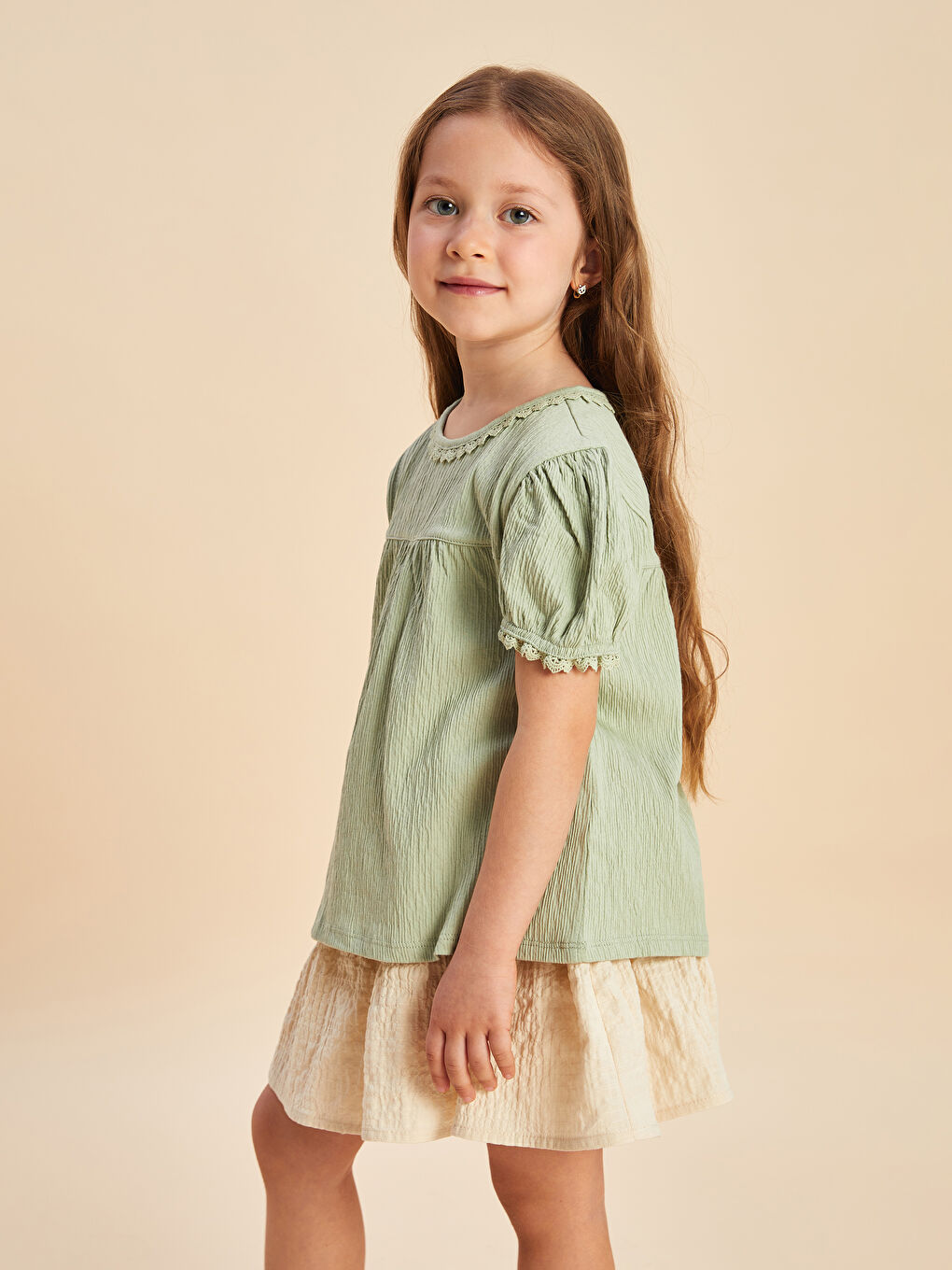 Girl GREEN T-Shirt -S5GG91Z1-FJY