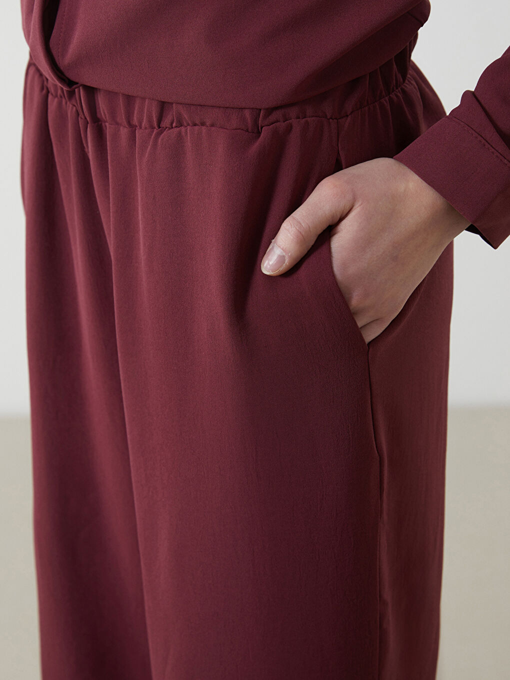 Elastic Waist Women'S Pants -S5GH03Z8-HMT