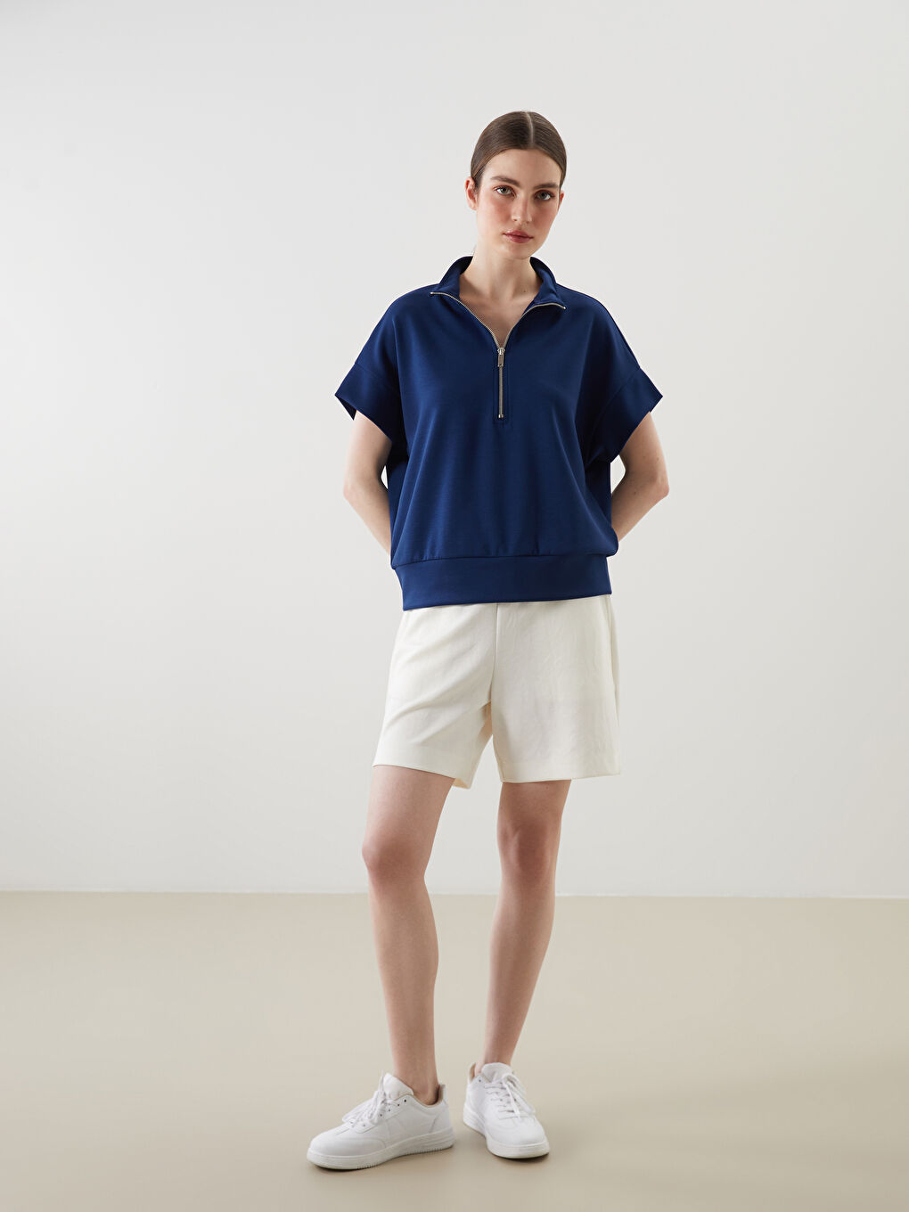 Women's Elastic Waist Shorts -S5GH04Z8-FE8
