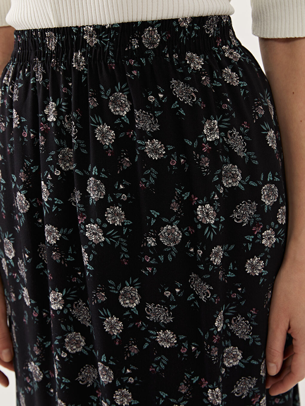Women Skirt With Elastic Waist Pattern -S5GH72Z8-LQJ