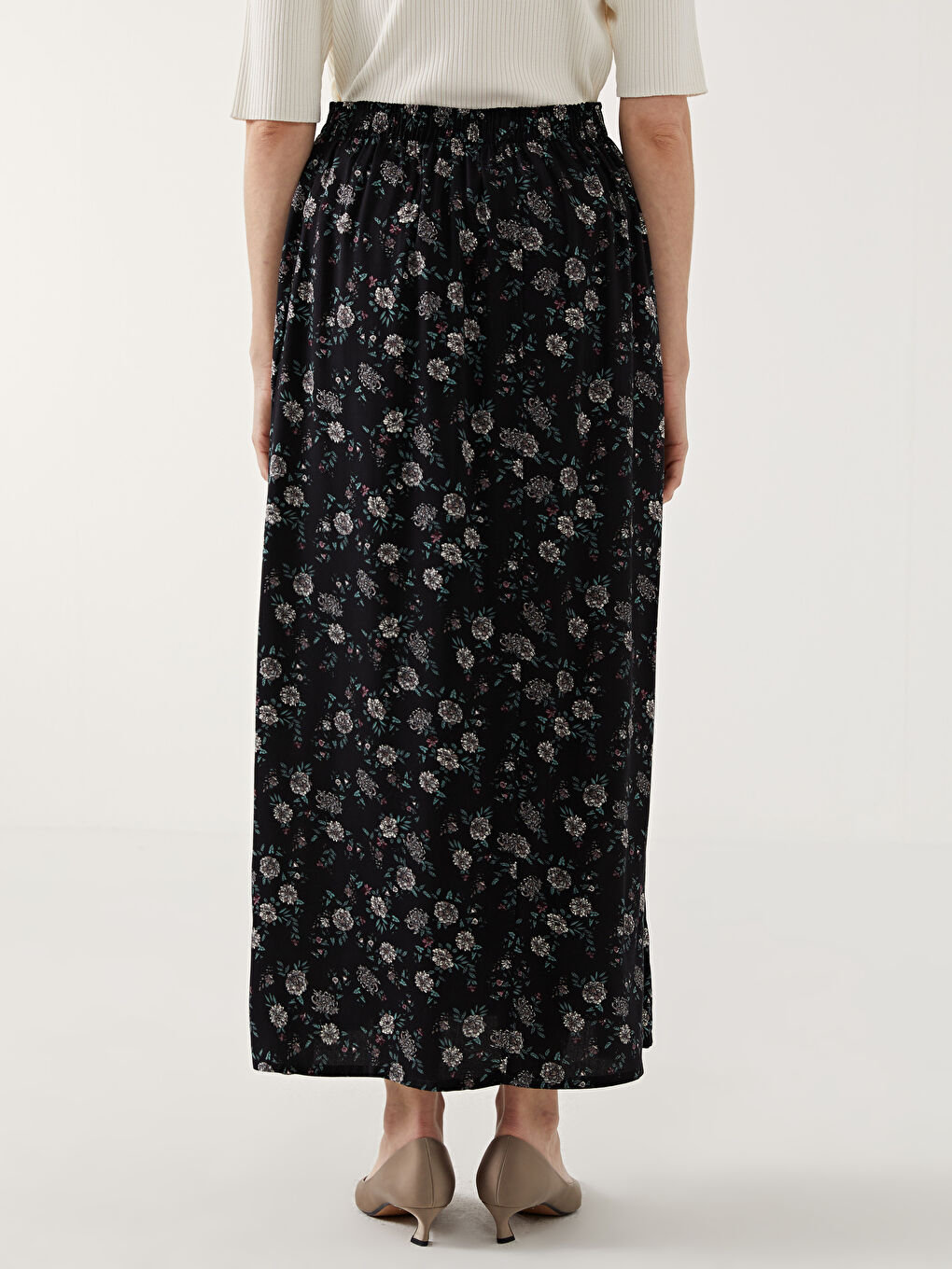 Women Skirt With Elastic Waist Pattern -S5GH72Z8-LQJ