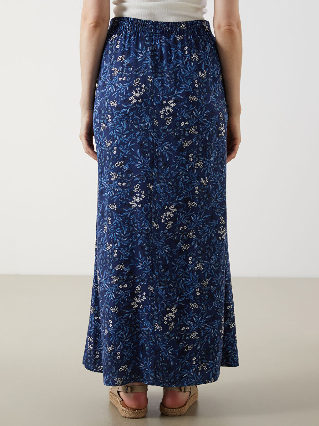 Elasticated Waist Floral Skirt -S5GH72Z8-LQN