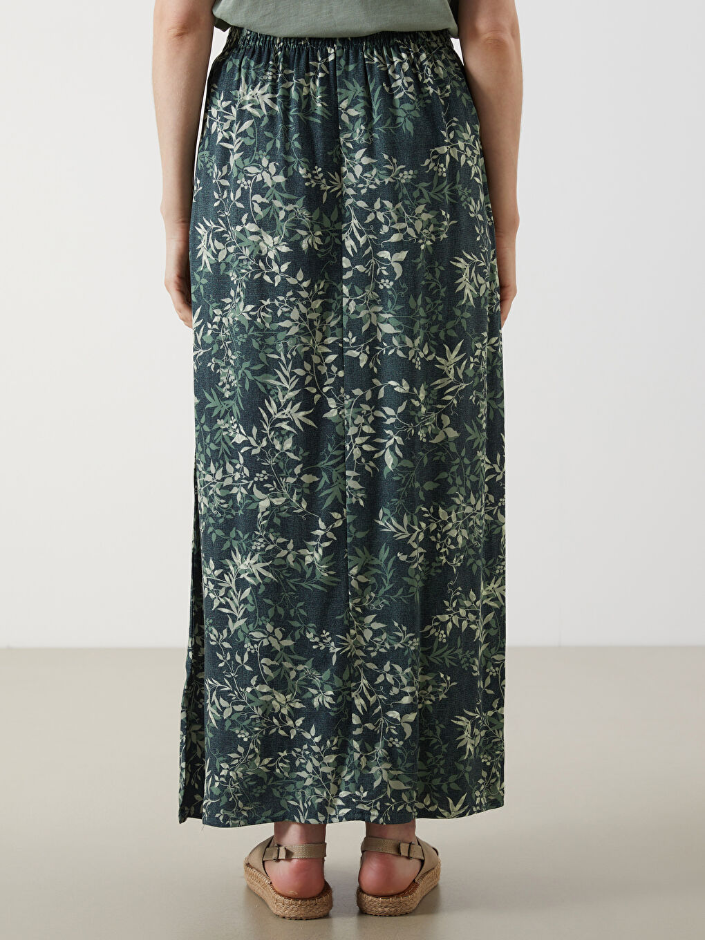 Elastic Waist Floral Women's Skirt -S5GH72Z8-LRR