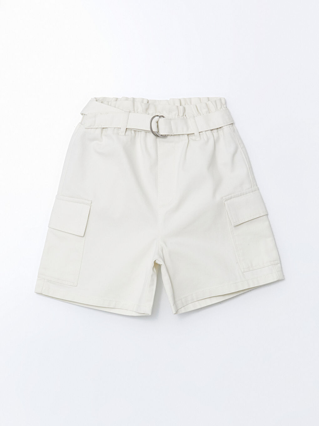 LCW Kids Elasticated Waist Girls' Cargo Shorts -S5GH94Z4-KX0
