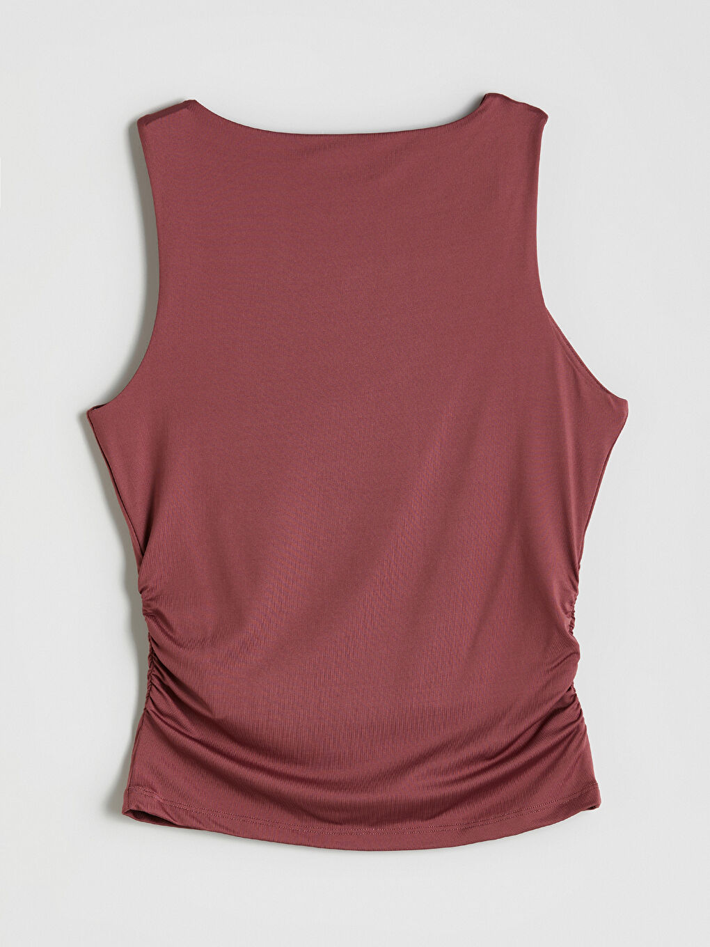 Pembe U Yaka Büzgülü Bluz-5