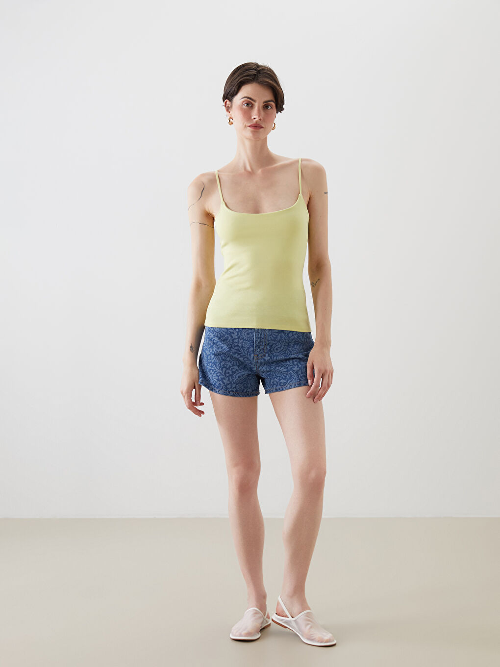 Yeşil U Yaka Kadın Atlet-1