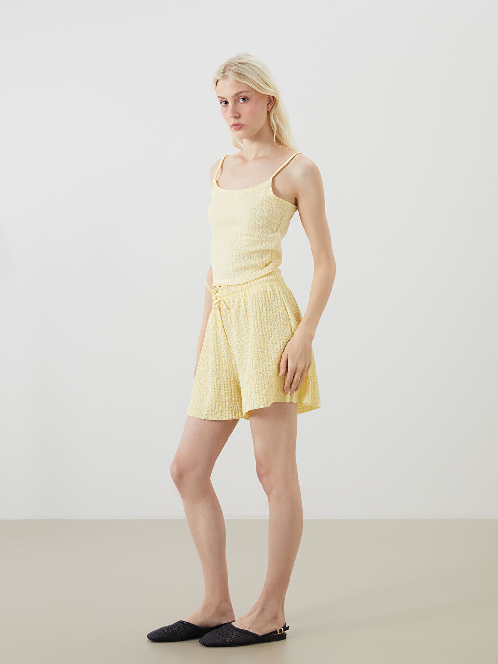 Woman YELLOW Crop Top -S5GI19Z8-FRS