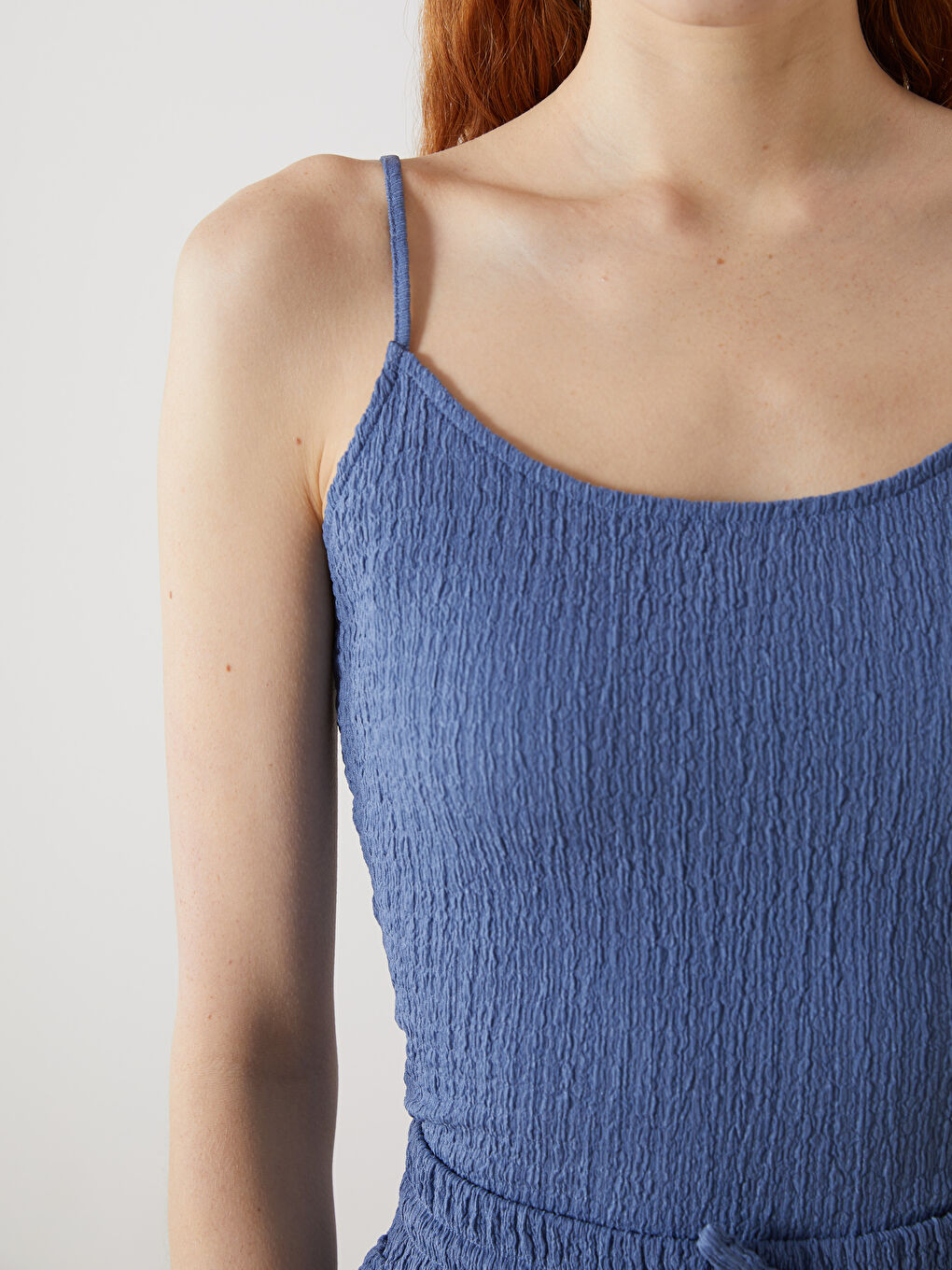 Woman BLUE Crop Top -S5GI19Z8-KZZ
