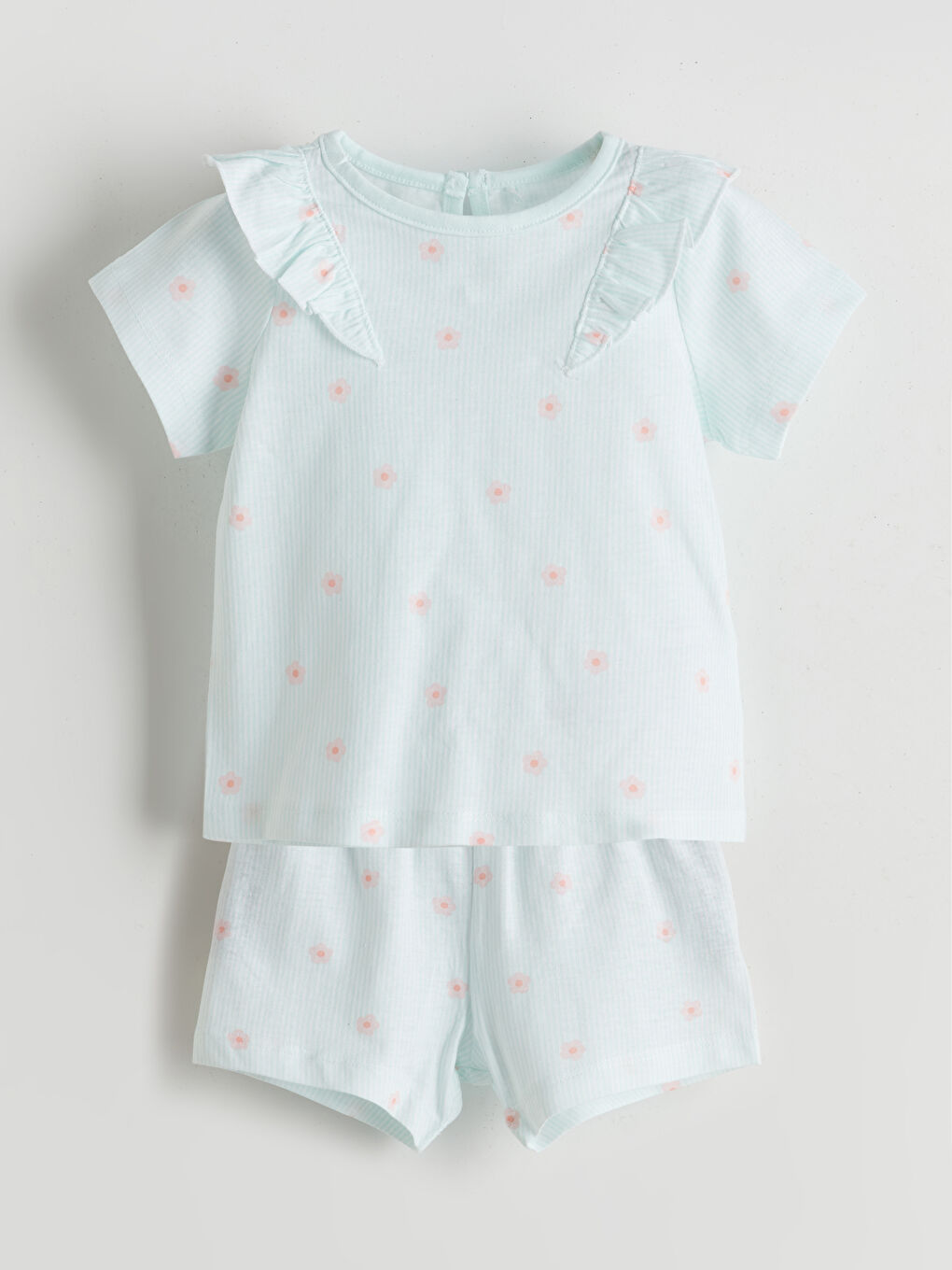 LCW baby Çiçekli Kız Bebek Bluz ve Şort 2'li -S5GI53Z1-LRL