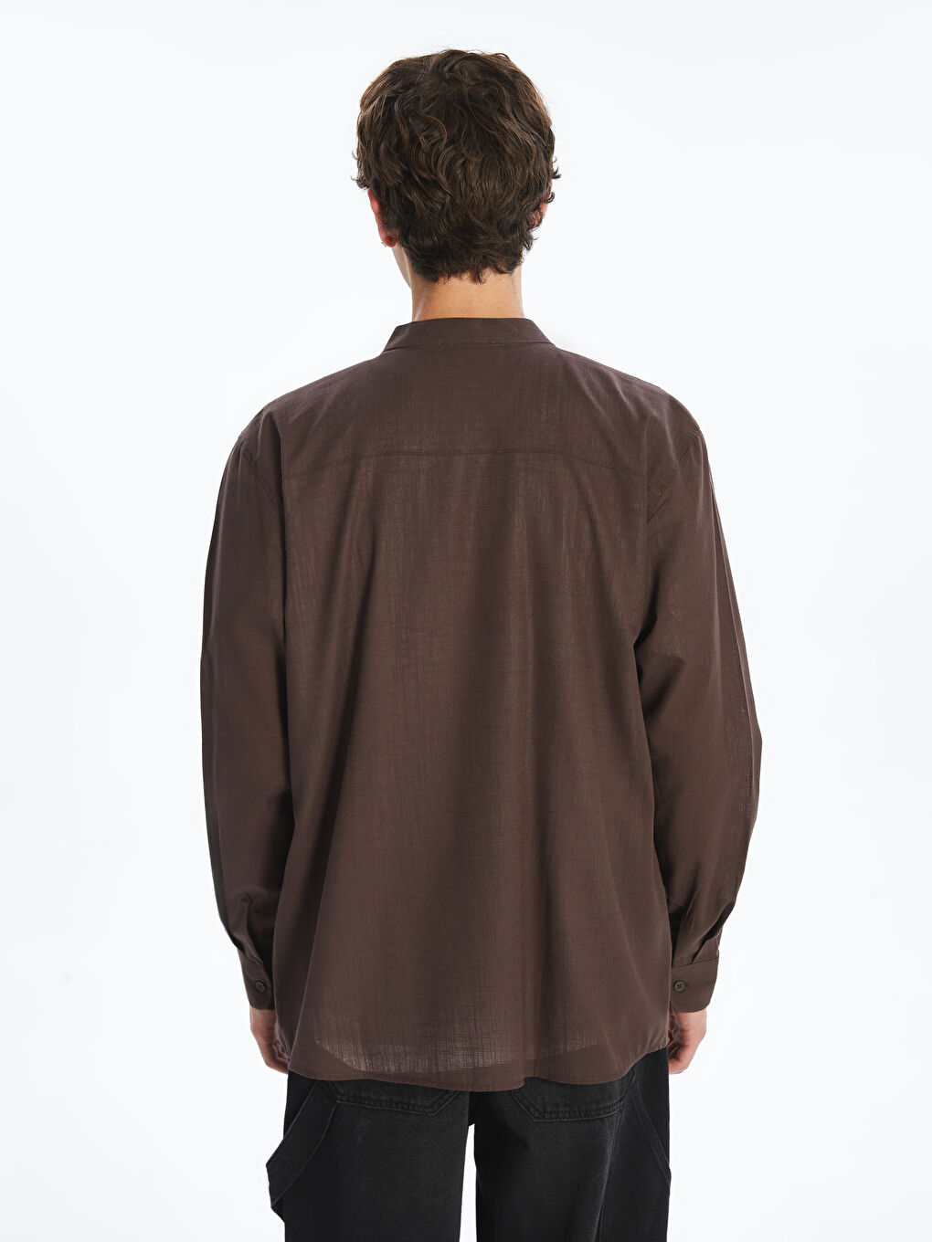 XSIDE Kahverengi Regular Fit Uzun Kollu Poplin Erkek Gömlek - 3