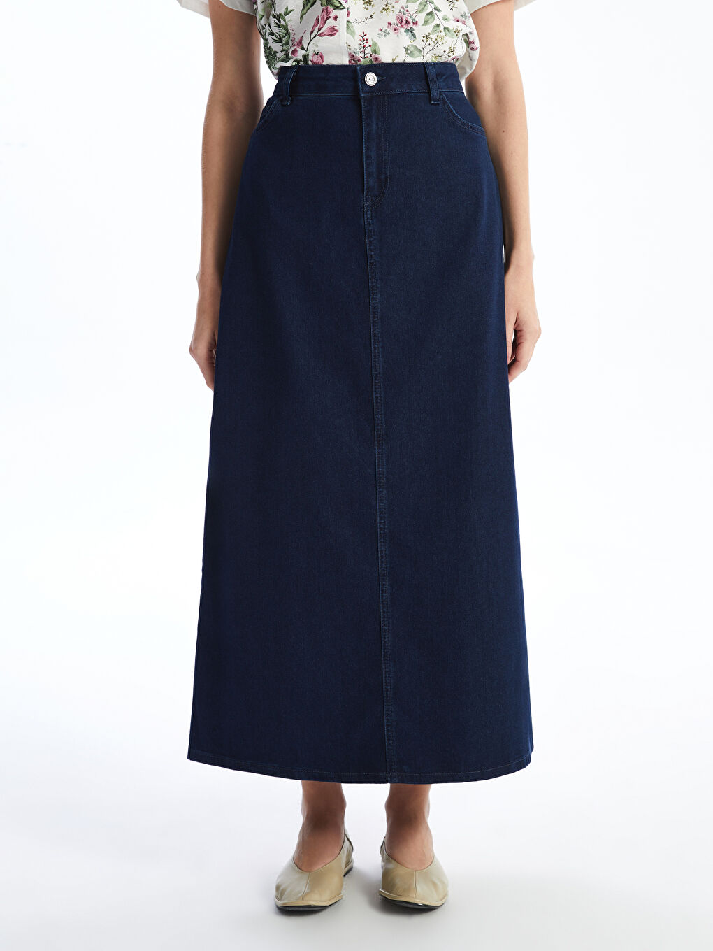 Standard Fit Women's Jean Skirt -S5GI77Z8-890