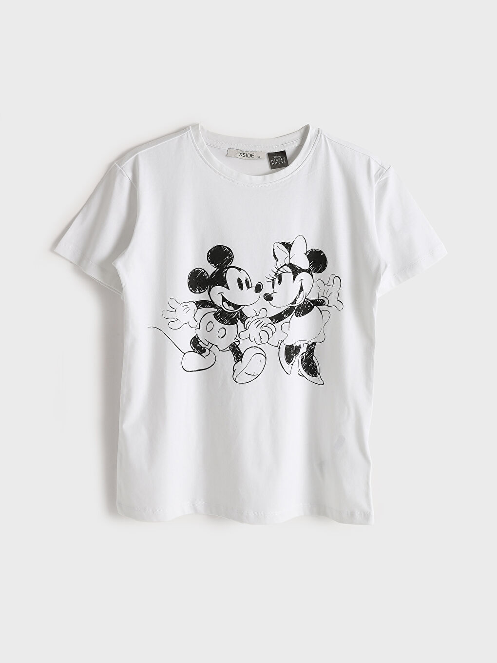 Crew Neck Mickey and Friends Printed Women's T-Shirt -S5GJ02Z8-Q6K