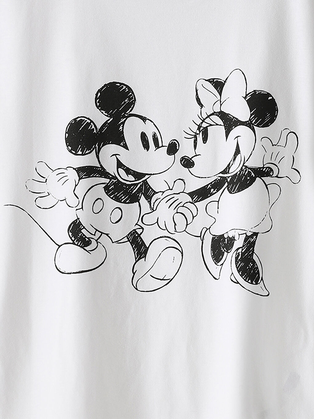 Crew Neck Mickey and Friends Printed Women's T-Shirt -S5GJ02Z8-Q6K
