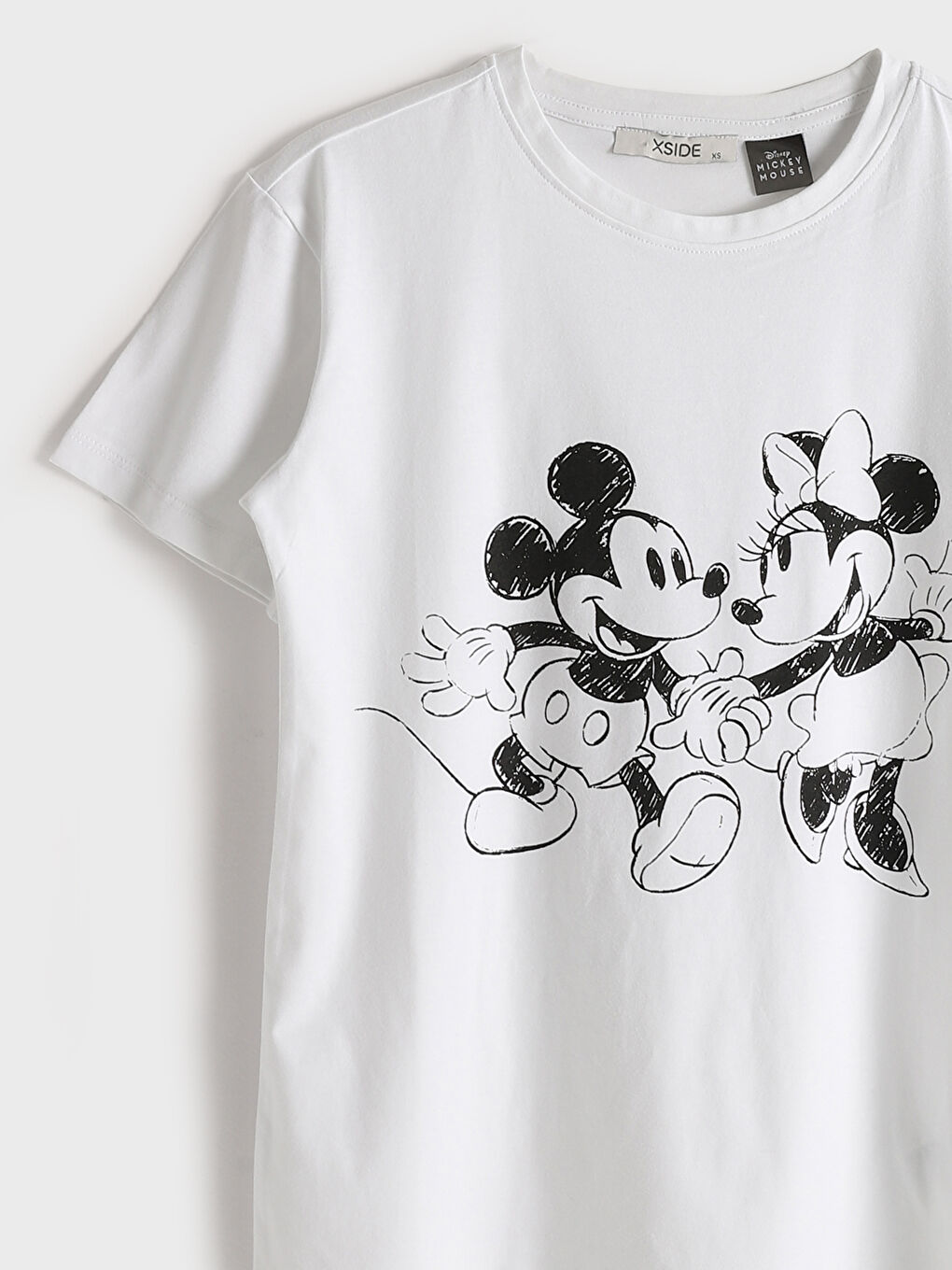 Crew Neck Mickey and Friends Printed Women's T-Shirt -S5GJ02Z8-Q6K
