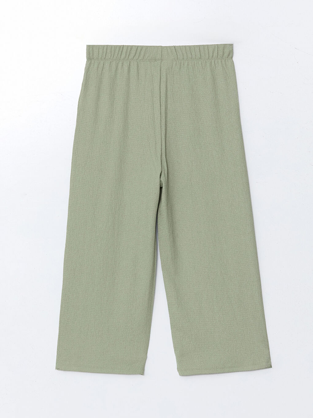 Yeşil Beli Lastikli Dokulu Kadın Kapri-6